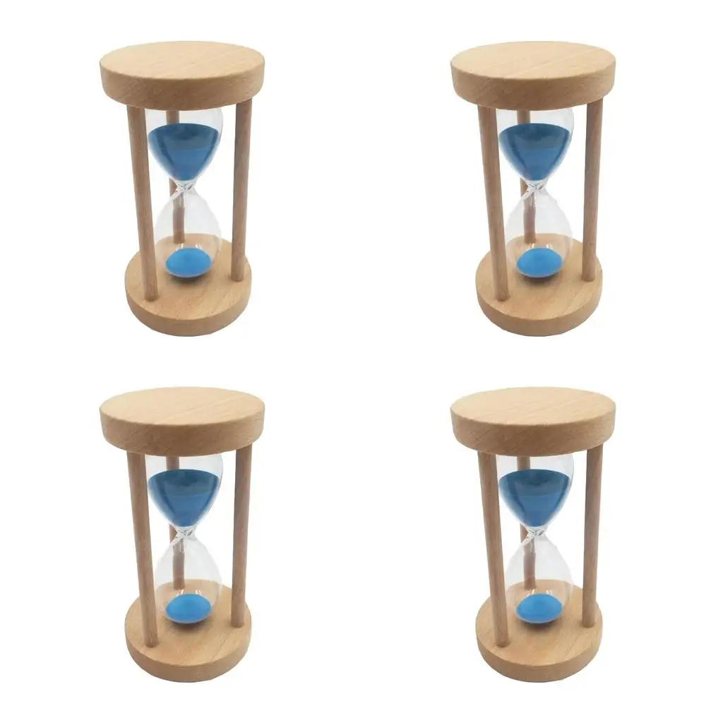 Wood Sand Clock Sandglass Toy for Kitchen Bathing Use