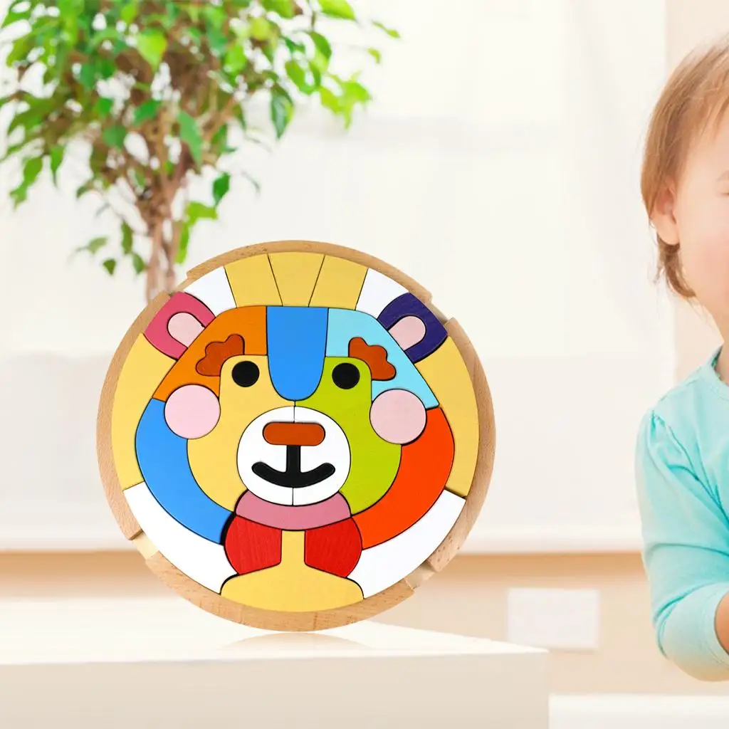 Wooden Puzzle  Montessori  Early Education Educational  Parent-child Fine 
