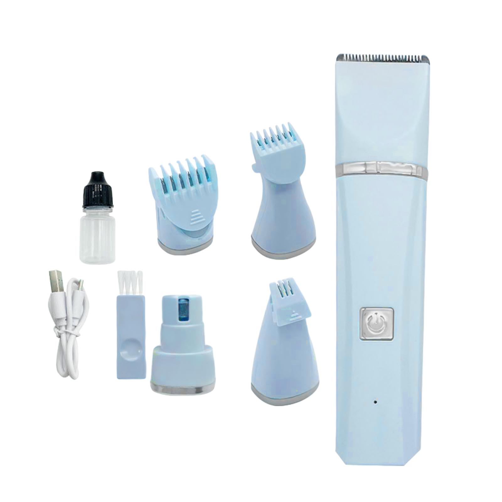 Electric Pet Dog Grooming Kit Nail Polisher Low Noise USB Rechargeable for Eyes, Ears, Face, Paws Hair Clippers for Dogs Cats