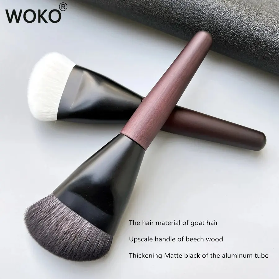 Best of Angled Contour Foundation Brush Shaped Sculpting Foundation Brush Goat Hair Multifunctional Contour Bronzer Liquid Makeup Brush Reviews & Tips