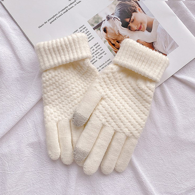 1 Paar Frauen Touchscreen Winter handschuhe Herbst Winter warme dicke Handschuhe Touchscreen Ski handschuhe lässig wind dichter Handschuh – Detail 7