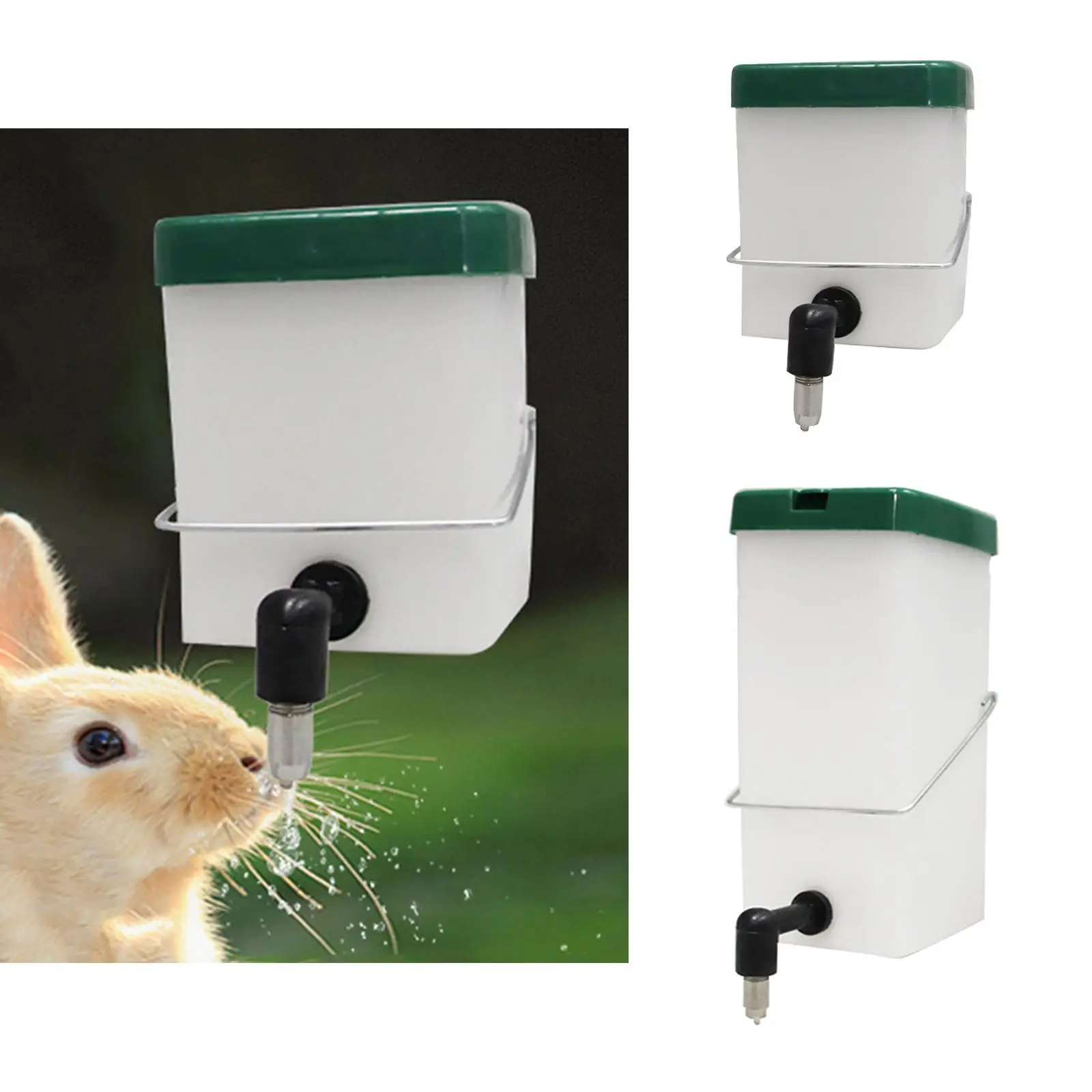 Automatic Drinker Water Feeder Dispenser Small Animal Drinking Bowl   Plastic for Rabbit Chicken Hamster Mouse/Rat Chinchilla