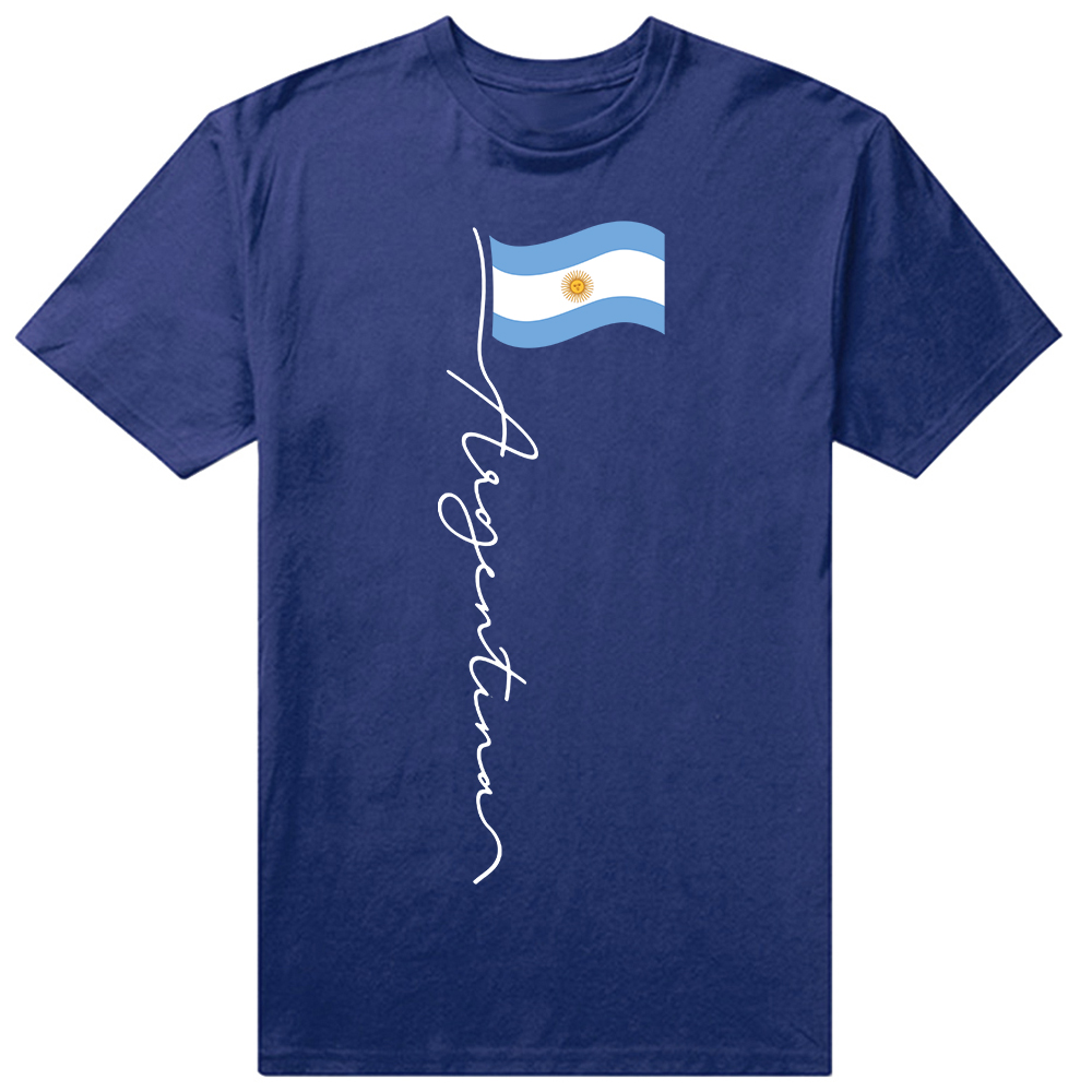 Argentinien Signatur Flagge Pole Argentinische T-shirt Flagge T-shirts für Männer Argentinischen T Shirt Lustige Herren Kleidung Tops – Detail 3