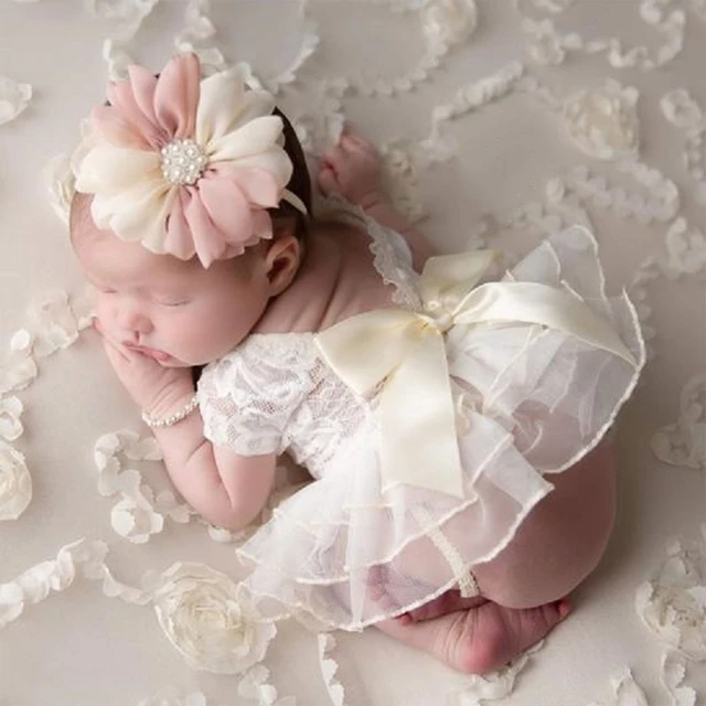 Pink Lace Newborn Photography Outfits Girl Newborn Photography