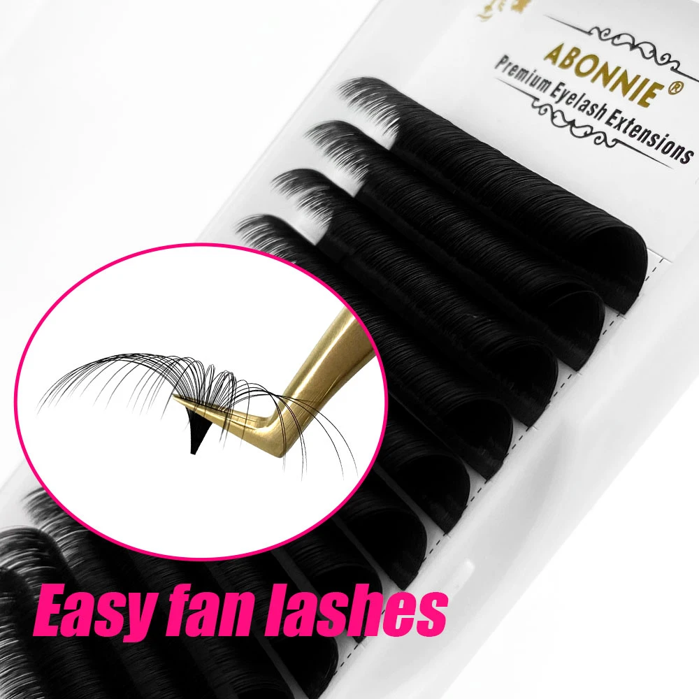 Best of Abonnie 0.03-0.10mm Easy Fan Lashes Mega Volume Fans Eyelash 8-25mm Automatic Flowering Fast Blooming Eyelash Makeup Cilios Reviews & Tips