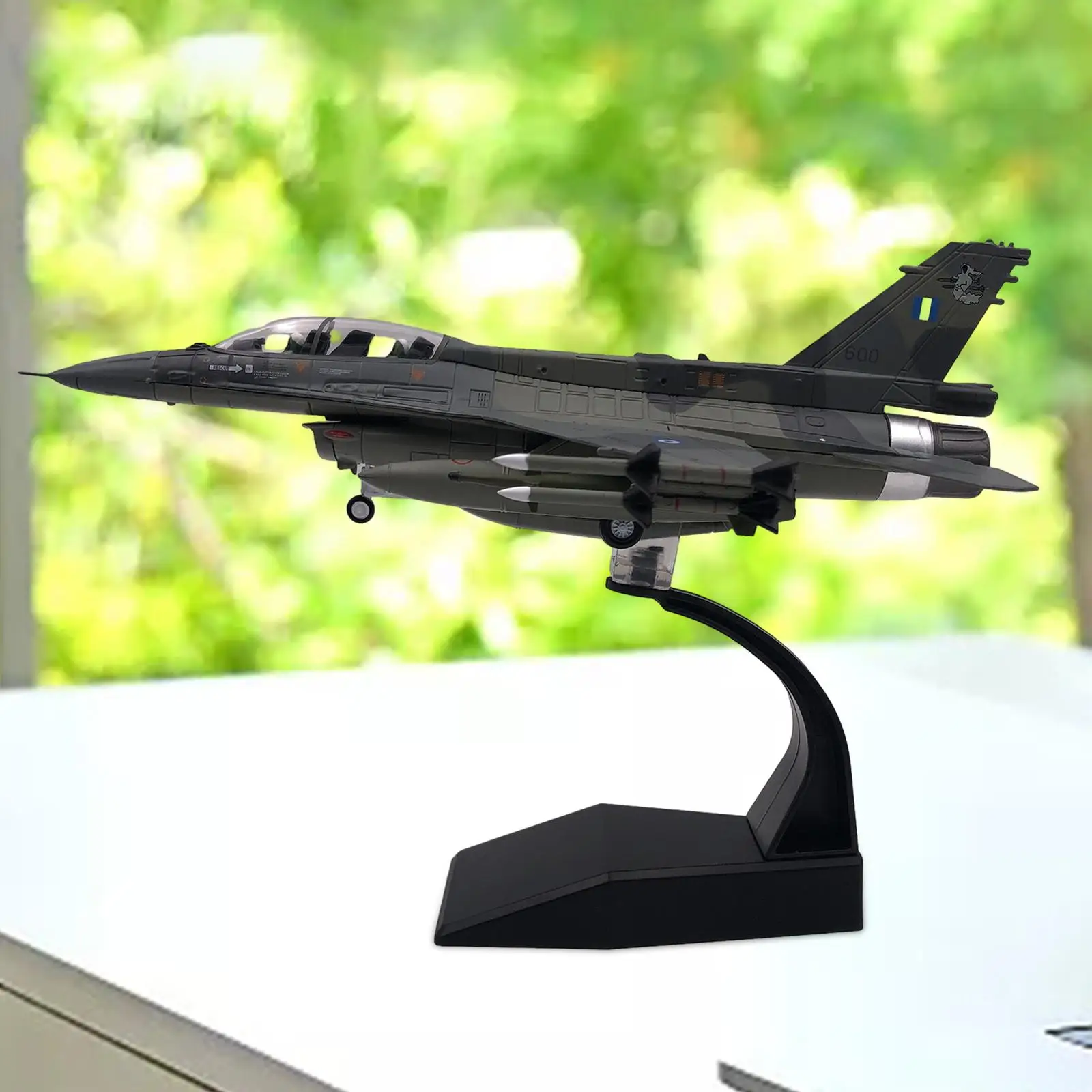 1:72 F16 Diecast Fighter Model Retro Plane Model for Cafe Bookshelf Bar