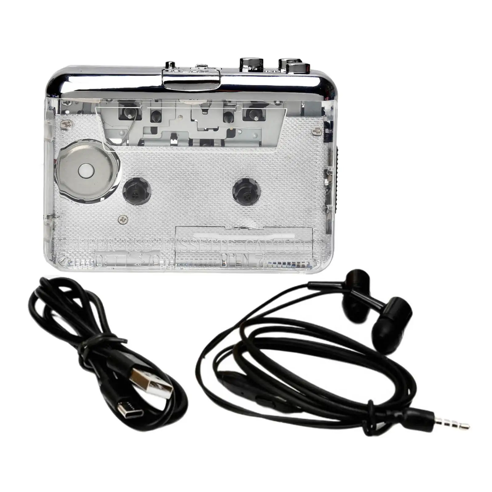 USB Cassette Tape to MP3 CD Music Cassette Player USB Cassette Tape to MP3 Converter Capture for Laptop PC Personal Computers