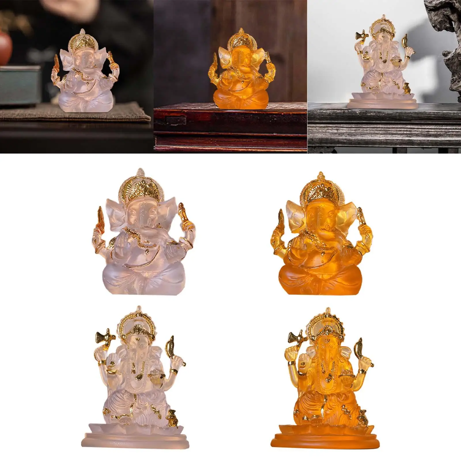 Statue God Resin Figurine Buddha Elephant Buddha Sculpture for Farmhouse, Home, Bedroom, Living Room, Farmhouse