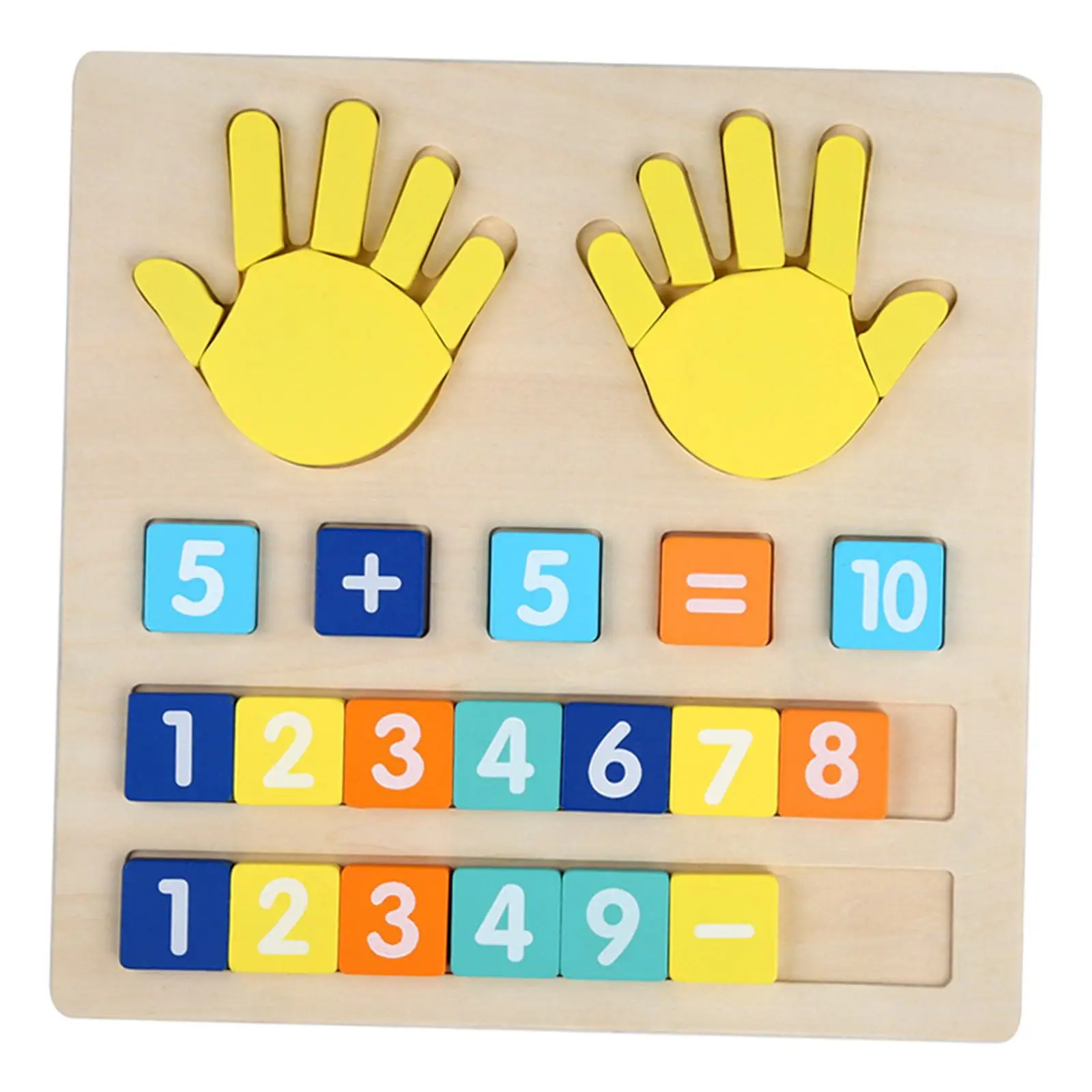 Finger Numbers Counting Toy Educational Learning Montessori Mathematics Busy Board for Cognitive Development Gift Home Preschool
