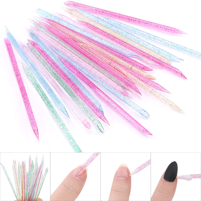 Best of 50Pcs Manicure Glue Point Drill Rod Double-headed Dead Skin Pusher Nail Point Flower Pen Crystal Point Drill Rod Beauty Tools Reviews & Tips