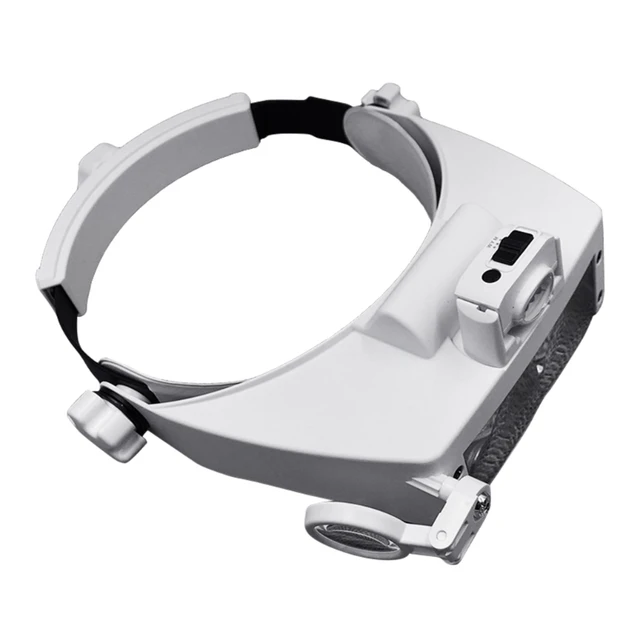 Jewelers Head Headband Magnifier 2 LED Illuminated Visor