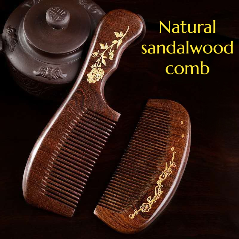 Best of Golden Silk Sandalwood Comb Crescent Type 16cm Static Comb Curly Hair Wooden Comb Shampoo Brush Combs For Hair Comb Brush Reviews & Tips