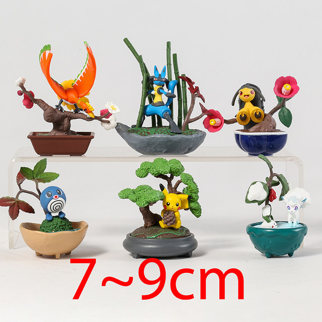 Pokemon Bonsai Pikachu Ho-Oh Lucario Mawile Poliwag Alolan