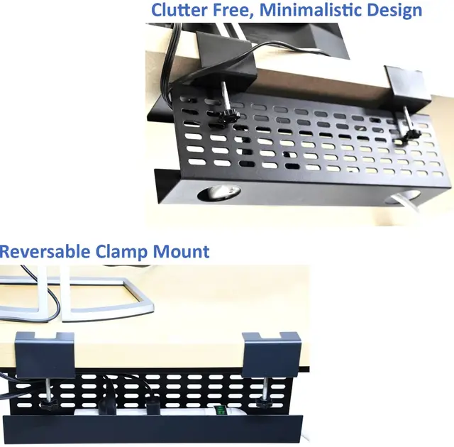 Stand Up Desk Store Under Desk Cable Management Tray Black Horizontal  Computer Cord Raceway and Modesty Panel (White, 51) in 2023