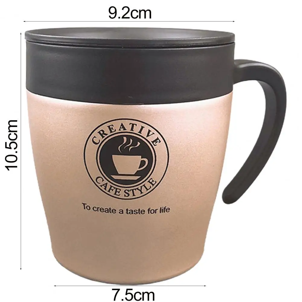 Op de kop van Misschien pariteit 1 Set Praktische Koffie Mok Eenvoudige Patroon Geïsoleerde Beker Met  Handvat 5 Kleuren Thermische Cup Warm Houden - AliExpress