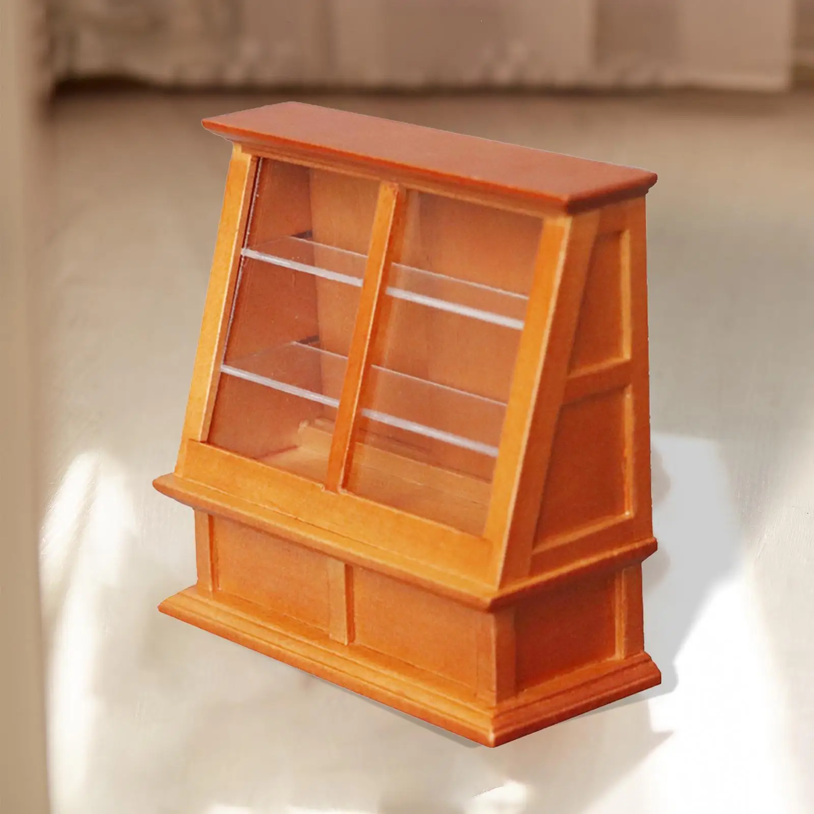 Wooden Miniature Shop Cake Cabinet Display Shelves Shelf Bakery Cake Cabinet for