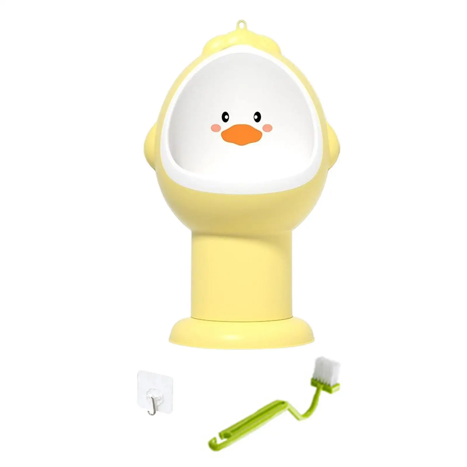 Wall Mounted Children Stand Vertical Urinal with Cleaning Brush for Bathroom
