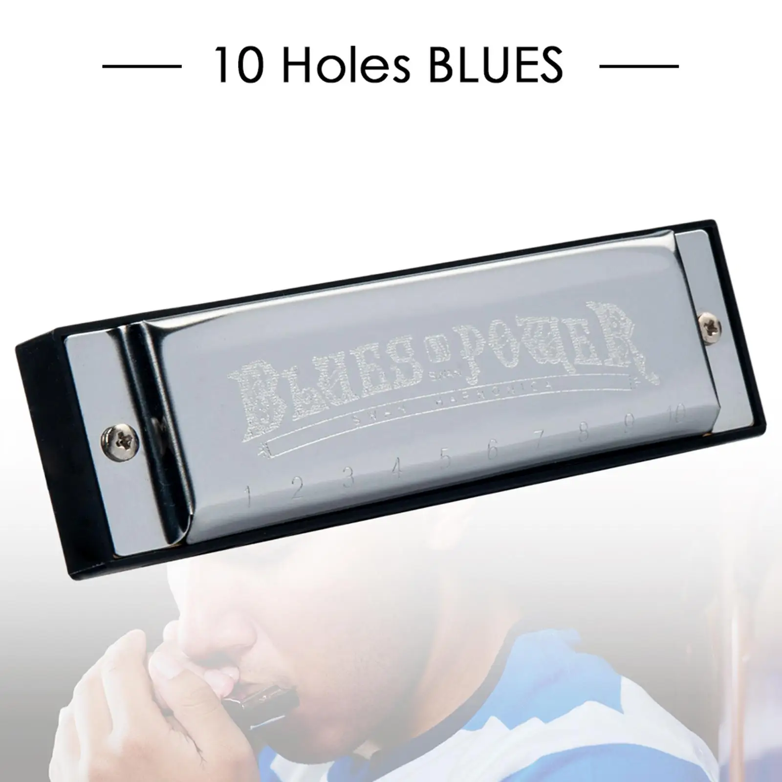 Portable Harmonica with Storage Box 10 Bores C Key 3 Octaves Mouth Organ for Music Lovers Musicians Professionals Birthday Gift