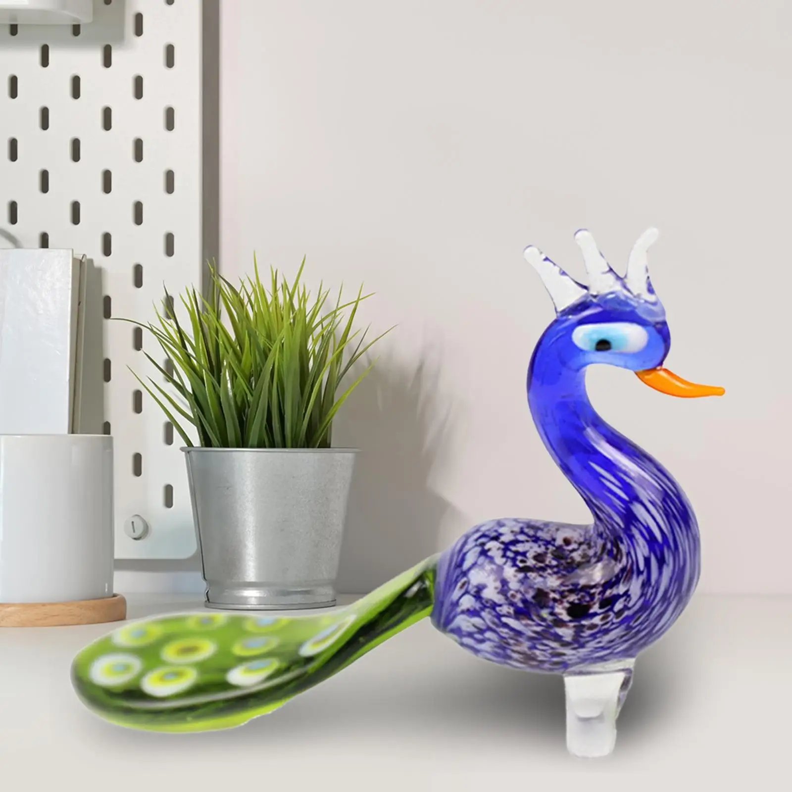 Glass Blown Peacocks Housewarming Gift Sun Resistant Delicate Details Cute