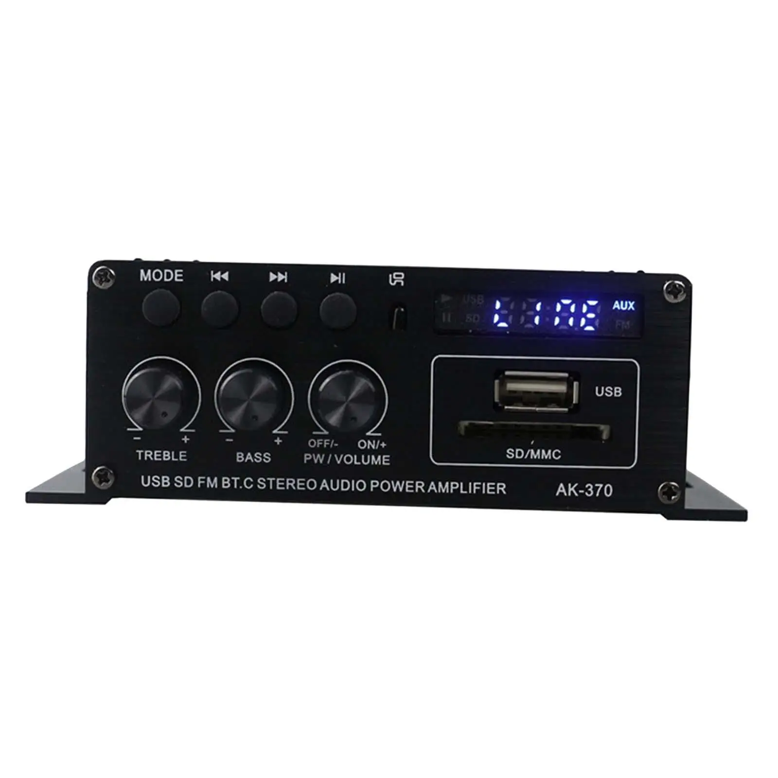 Power Amplifier 12V-24V USB TF BT FM 2.0 Channel for Store Home Theater Bluetooth Amplifier Sound Amplifier Speaker Amplifier