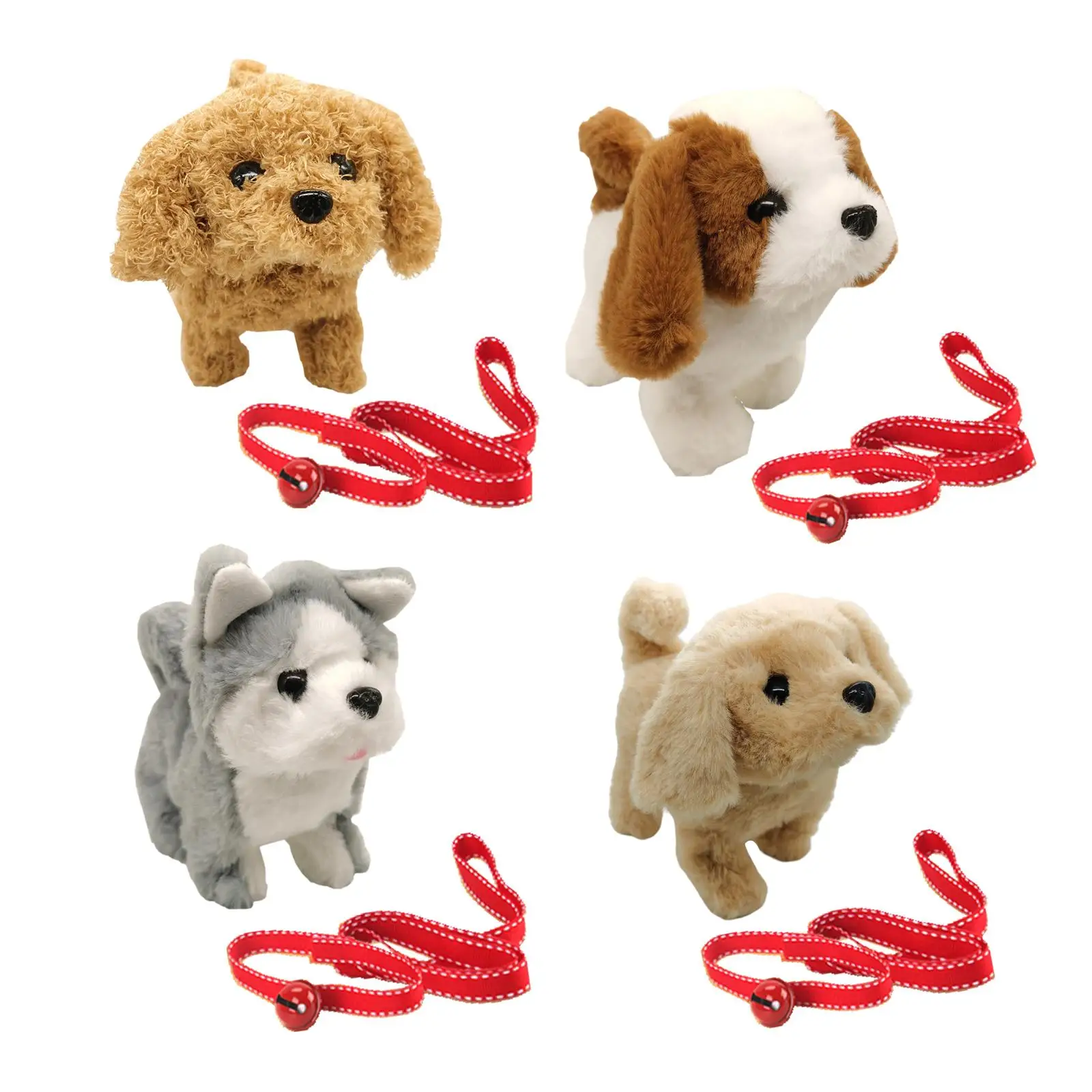 Toy Walking Barking Funny Realistic Electronic Plush Dog for Kids Girls Boys