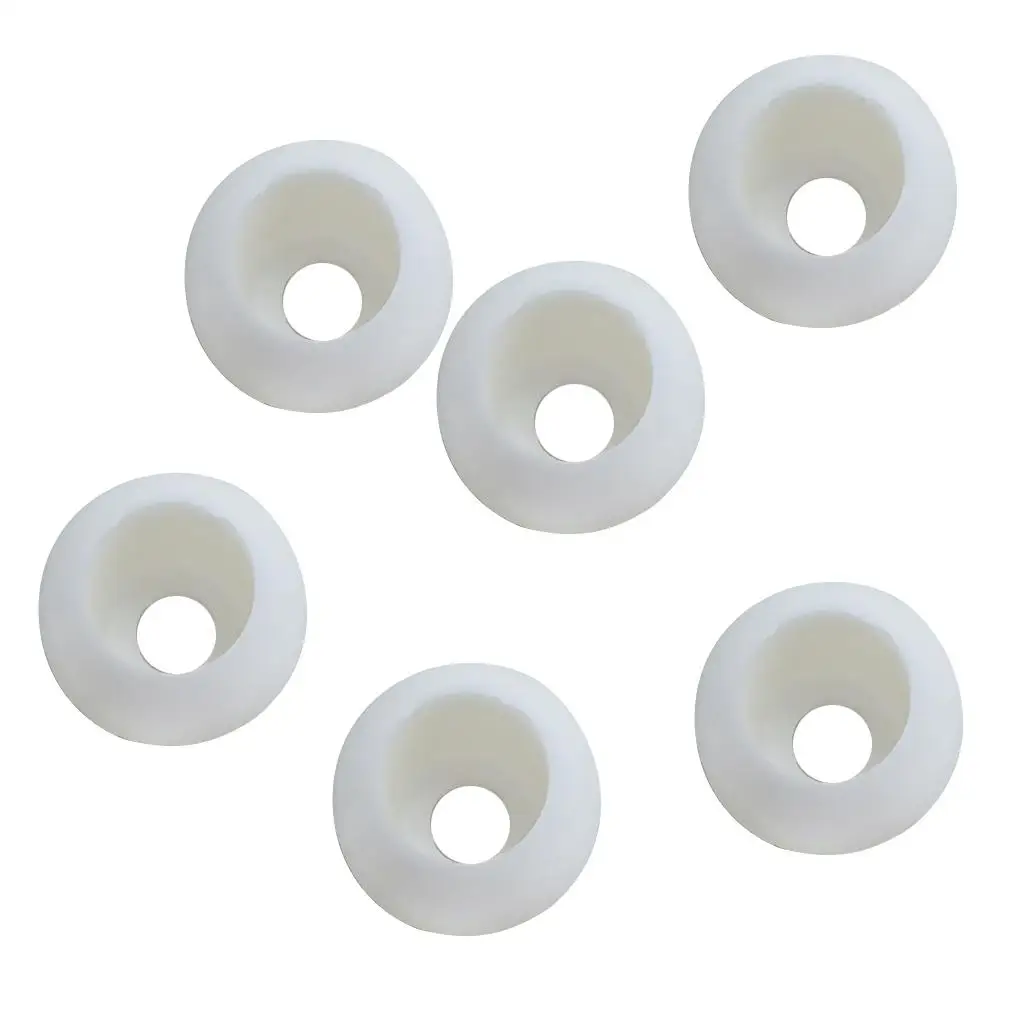 Pack 6 Plastic Plugs With Round Ball Closure For 8 Mm Single