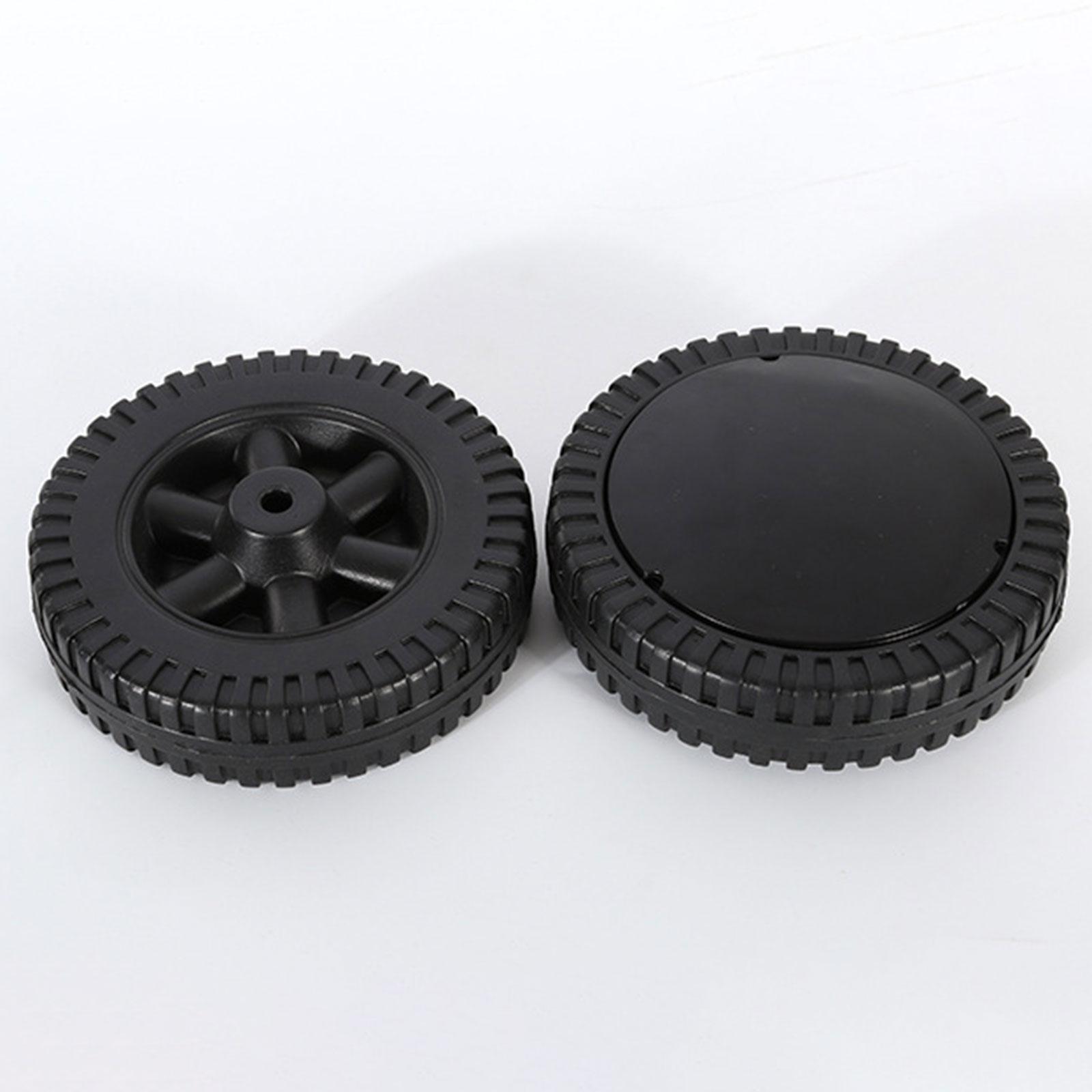 2x Grill Wheels 15cm Black Plastic Wheels Hand Truck Tires Universal Replacement Part for BBQ Grills Most Grills Tools Accessory