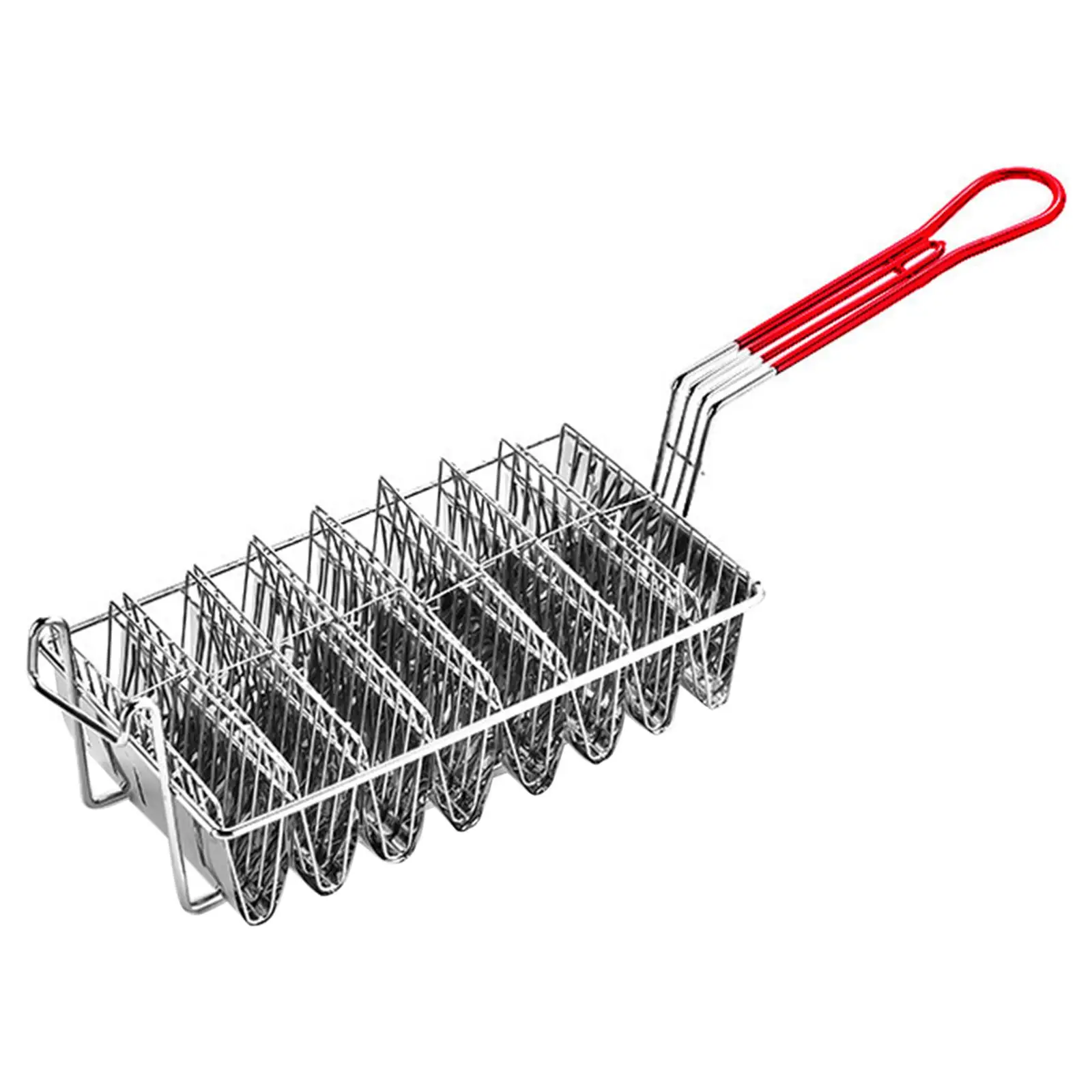 Stainless Steel   Cake Toast Holder French Fries with Grip Handle  Fryer Basket  Bowl Shell Maker Kitchen Fried Basket