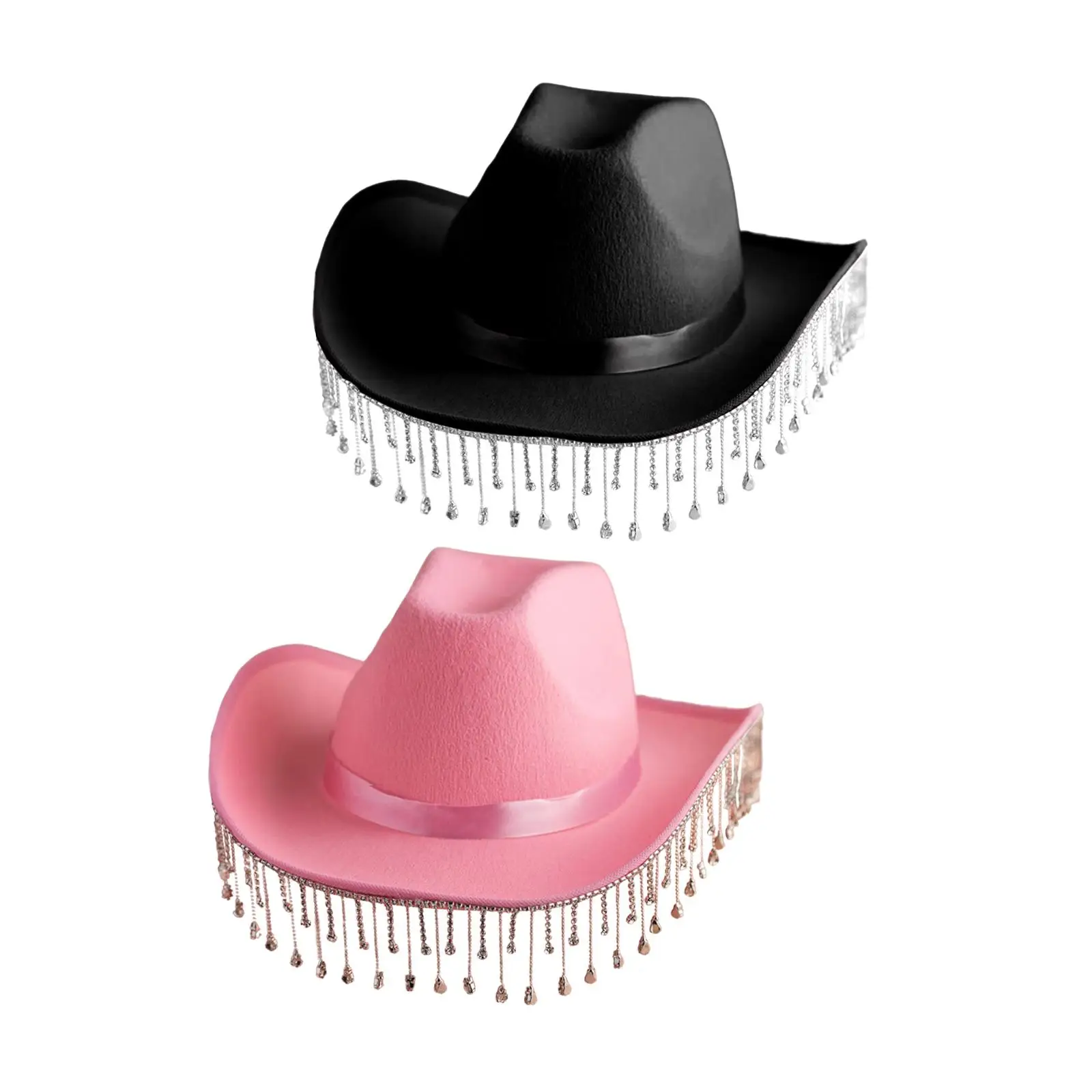 Rhinestone Bridal Cowgirl Hat Cowboy Hat Breathable Lightweight for Costumes Halloween Decor Music Festival Concerts Party Women