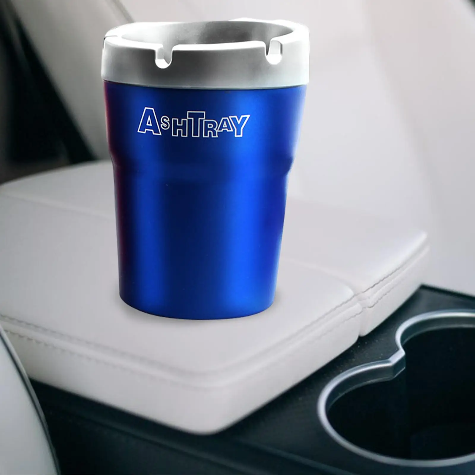 Portable Car  with Lid Modern Windproof Car Trash Can Cup Holder
