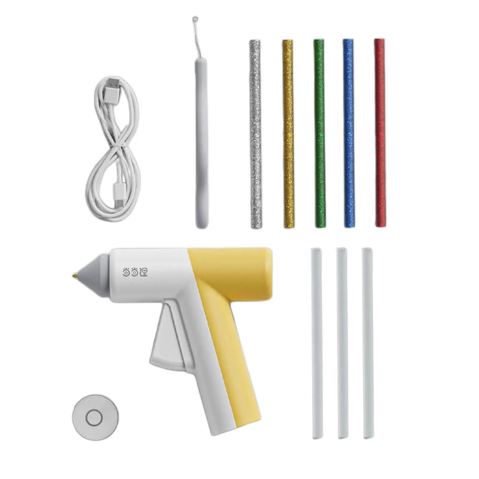 Mini Glue 15S Handheld Electric with Glue Clubs Temperature Adjustable Hot Melt Glue for Home