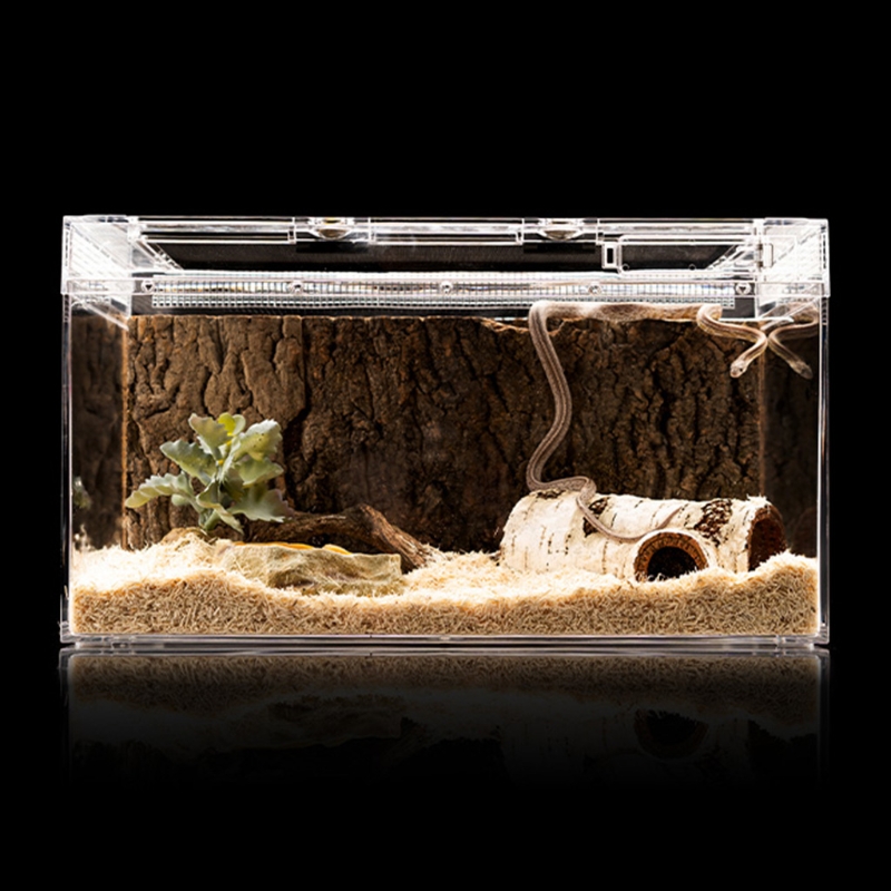 Title 4, Snake Hide Small Caves Artificial Birch Log T...