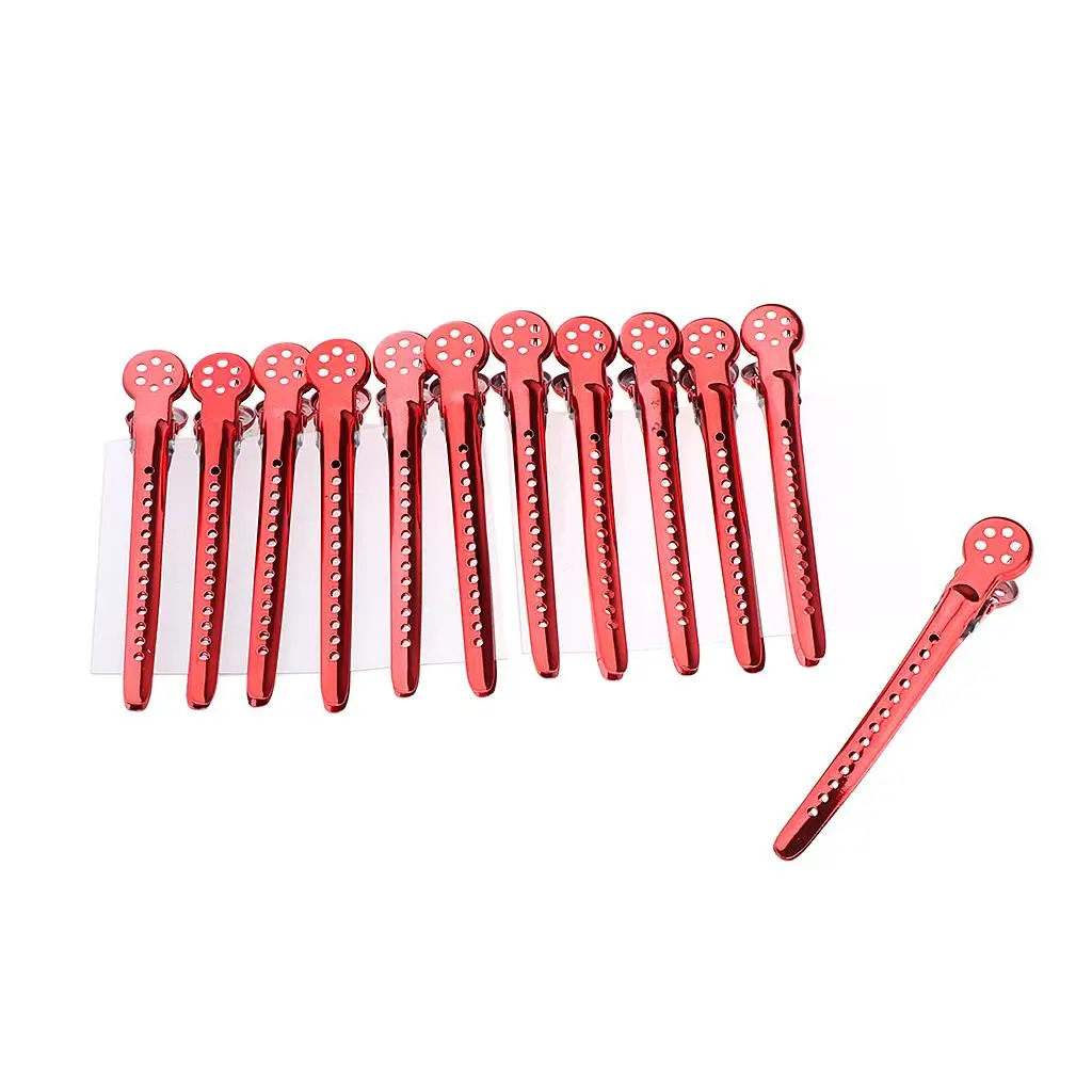 Styling Hair Clips   12Pcs Professional Metal Hair Sectioning Pins - Durable Alligator Hair Clip with Nonslip  Thick/Thin Hair