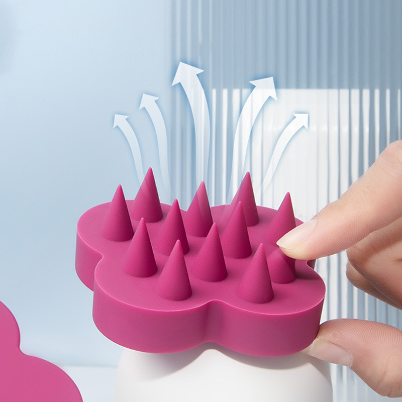 Description Picture 2 of itemSilicone Hair Scalp Massager Shampoo Brush Shower Brush Bath Spa Slimming Massage Brush For Hair Care And Head Relaxation