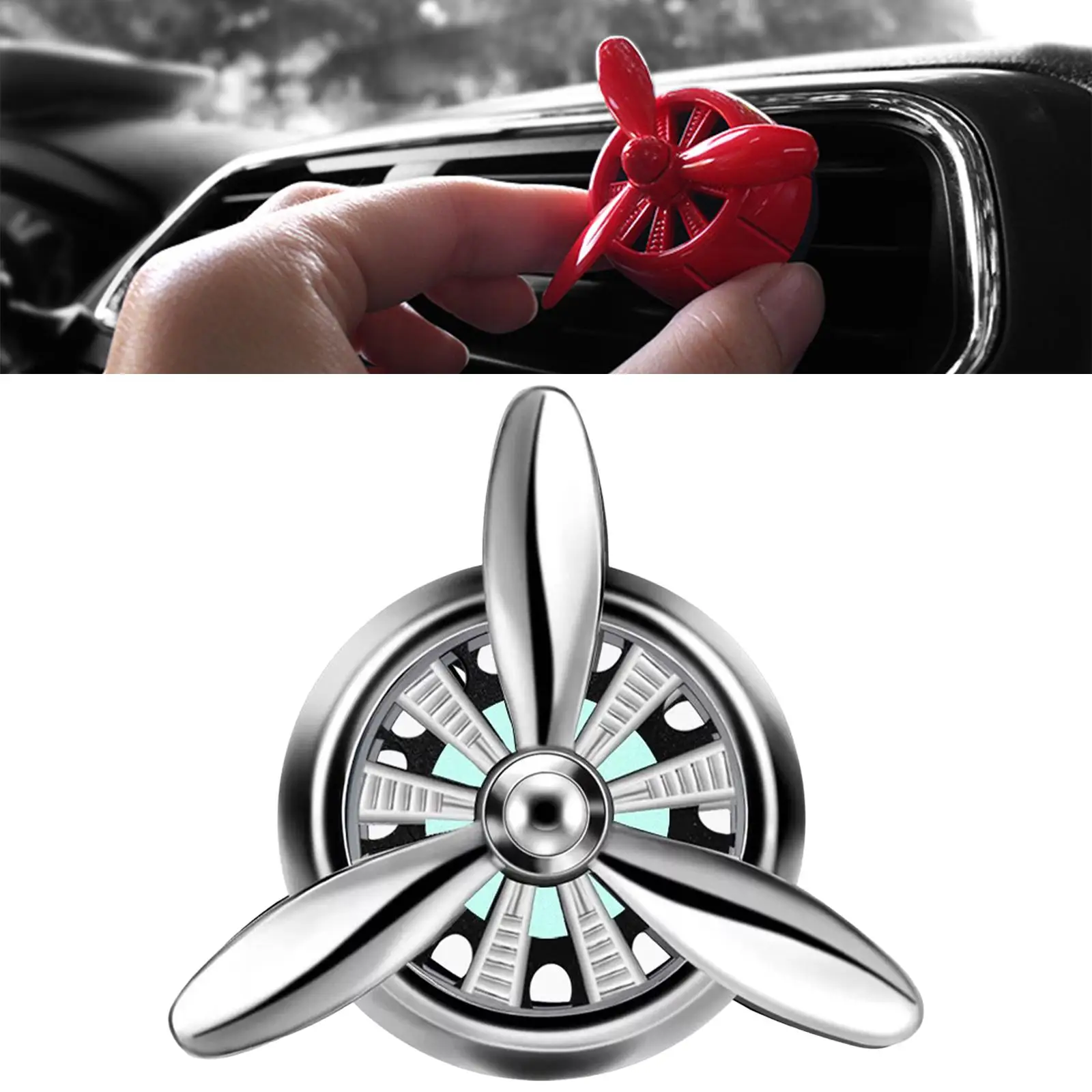 Car Air Freshener Vent Clip Propeller Vent Clip Fresh Aromatherapy Air Force Propeller Shape Car Essential Oil Diffuser Family