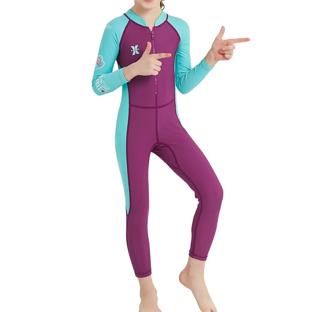 Kids Long Sleeves Swimsuit   Piece Surfing Wetsuit