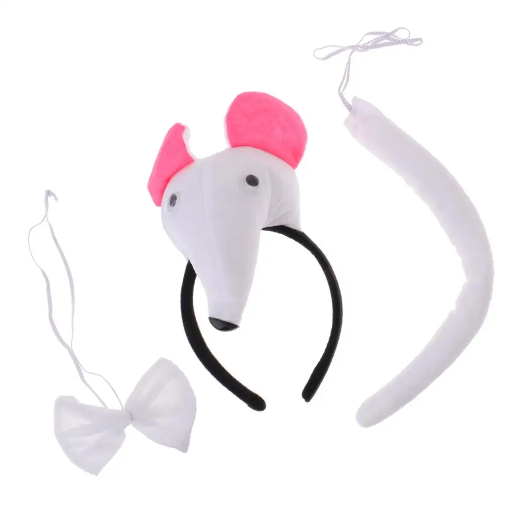 Hot selling Cute Kids Animal goddess New Fashion Costume Accesoory Mouse Headband Tails Bow Tie Fancy Party Dress Cosplay Props