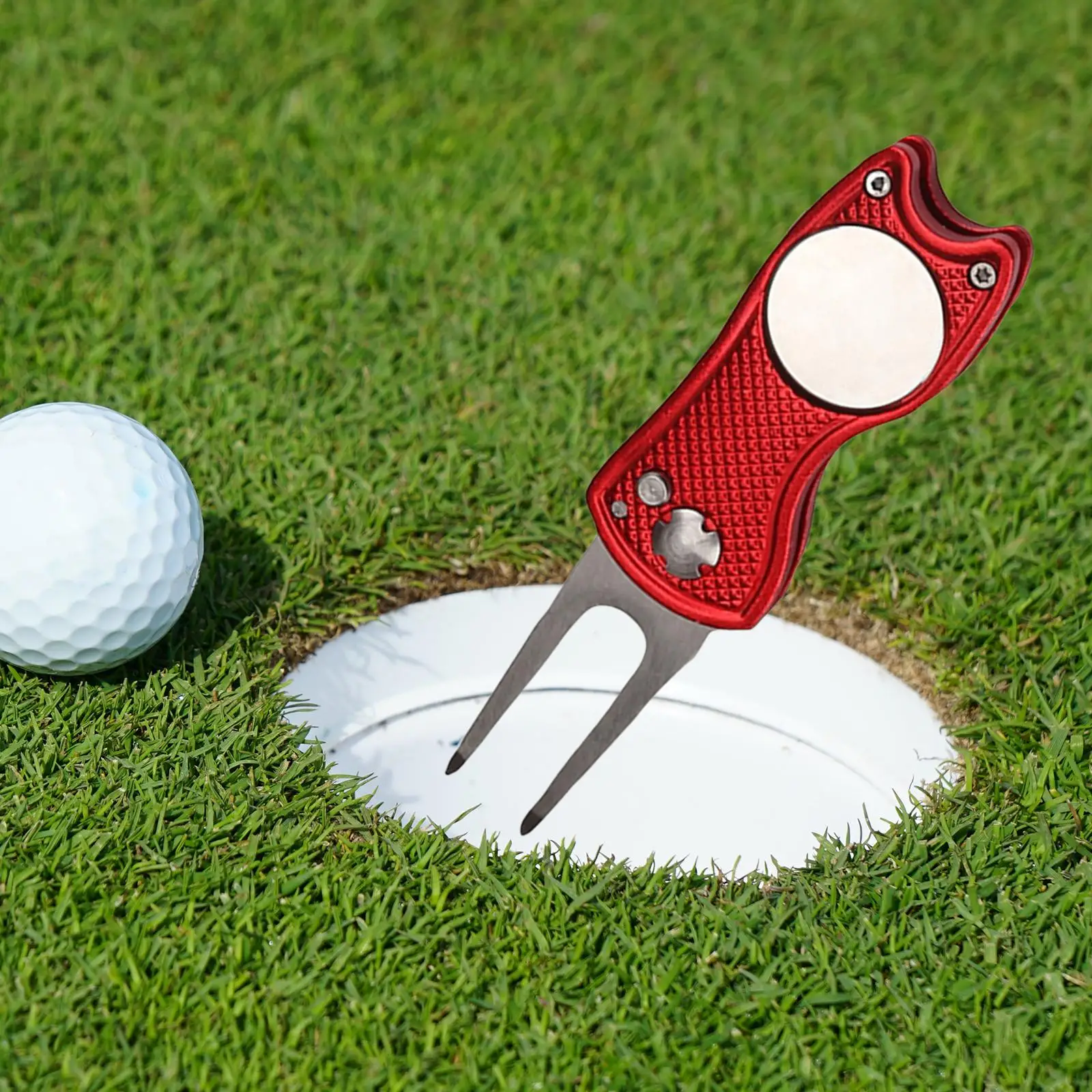 Golf fork Golf Repair Tool Folding Marker Pitch button Aluminum Alloy Golf Divot