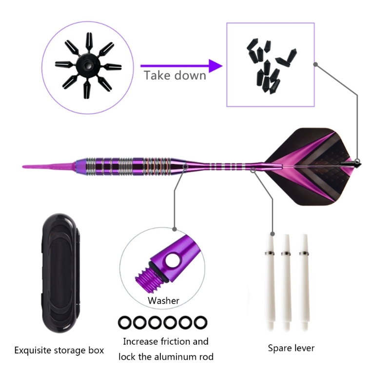 Title 5, Soft Tip Darts Colorful Electroplating Darts wi...