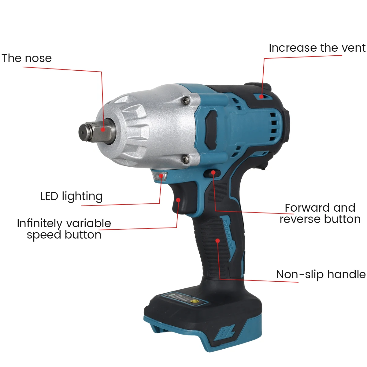 Brushless Cordless Impact Driver With 1000Nm Torque | Rechargeable Electric Wrench | Power Tool