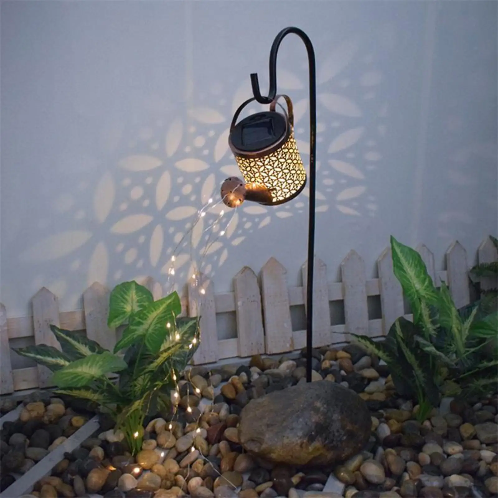 Waterproof Garden Shower Light Sprinkles Fairy Light Lantern Lamp Hollow Lamp for Pathway Walkways Patio Yard Decoration
