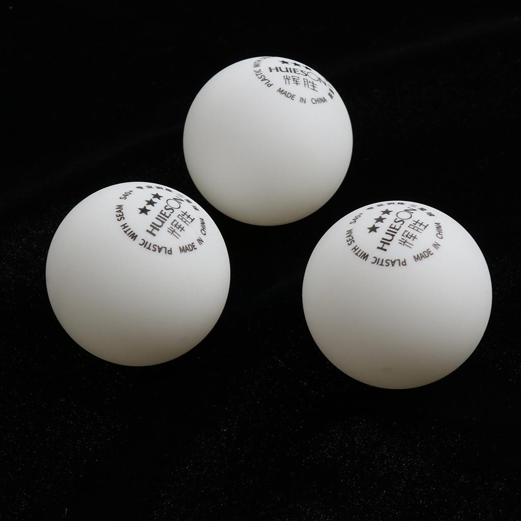 3 Pieces 3-Star 40+mm White Ping Pong Balls, New ABS Material Table Tennis Balls for Training or Game