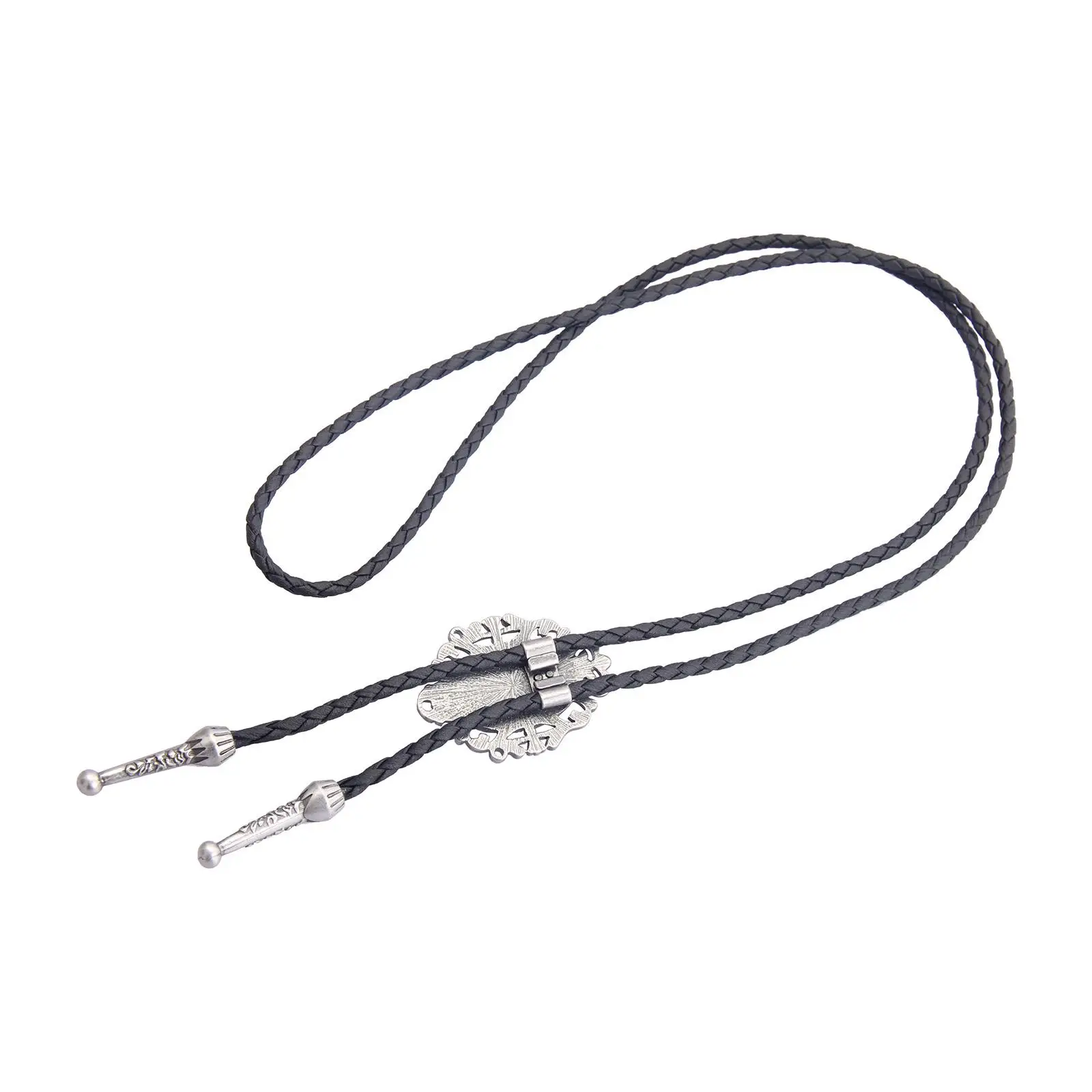 Retro Style Bolo Tie Oval Pendant Clothing Accessory for Graduation Wedding