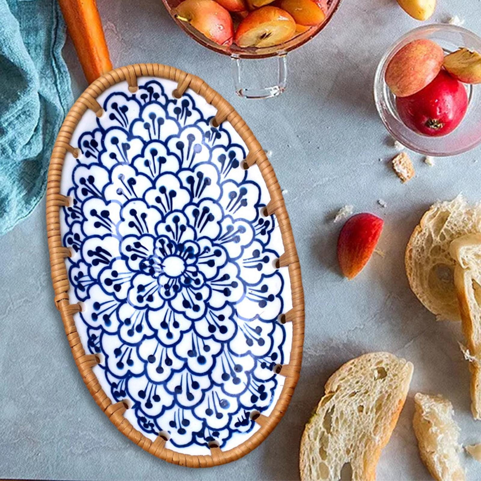 Ceramic Dish Plate Dinner Plates Serving Plate Display Tray Tableware Dinner Dish Tray for Cake Appetizer Salad Sushi Fruit