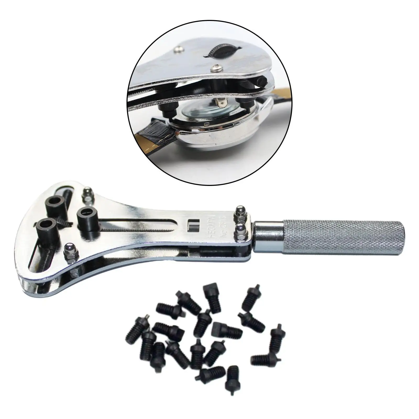 Adjustable Watch  Case Wrench Opener Remover Repair Tool with Replaceable Parts