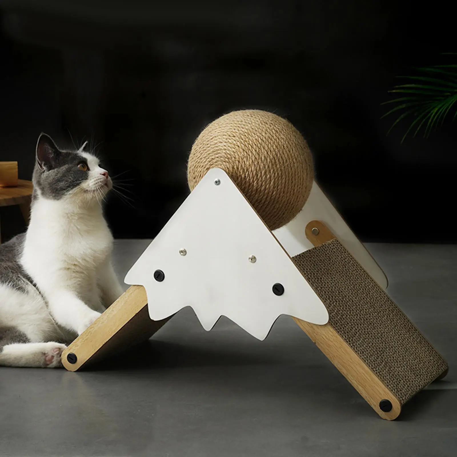 Cat Scratcher Cat Scratching Ball Interactive Play Corrugated Scratching Board