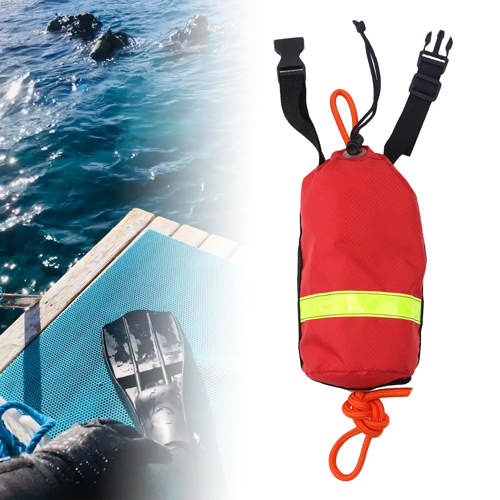 101.7ft Floating Throwable Rope Emergency Marine Equipment Accessories Boat