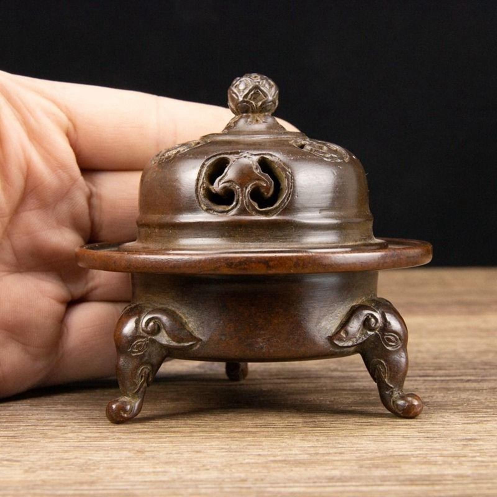 Vintage Style Incense Burner Ash Collection Tray Decoration for Tea Ceremony