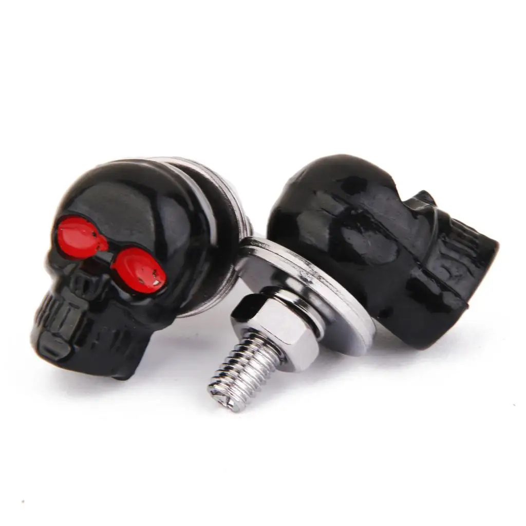 2x Car Motorcycle Plastic Skull License Plate Bolts for Motorbike Car Mounting Set Universal Fit For Any 6mm Bolt Fastener Tool 2x Car Motorcycle Plastic Skull License Plate Bolts for Motorbike Car Mounting Set Universal Fit For Any 6mm Bolt Fastener Tool