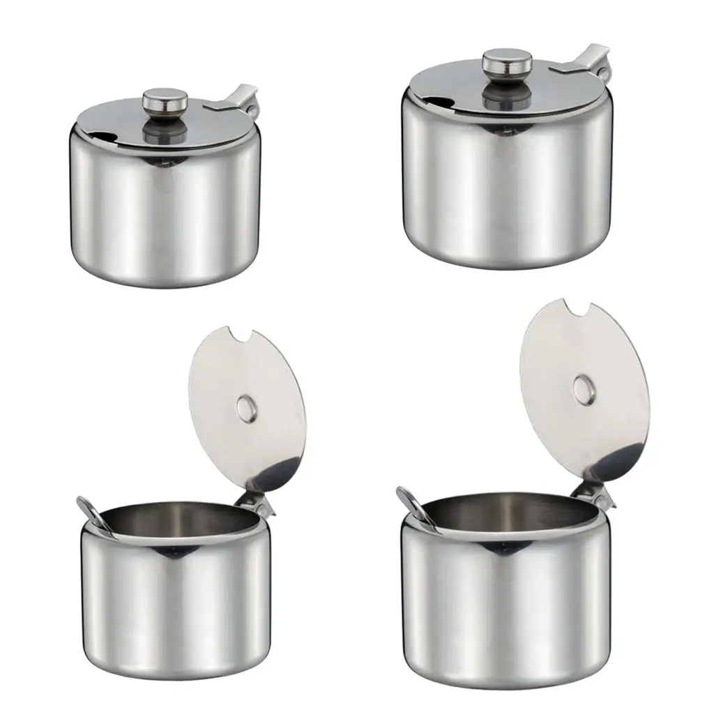  Stainless Steel Seasoning Jars Container Pepper , Easy To Refill & Clean, Professional Grade
